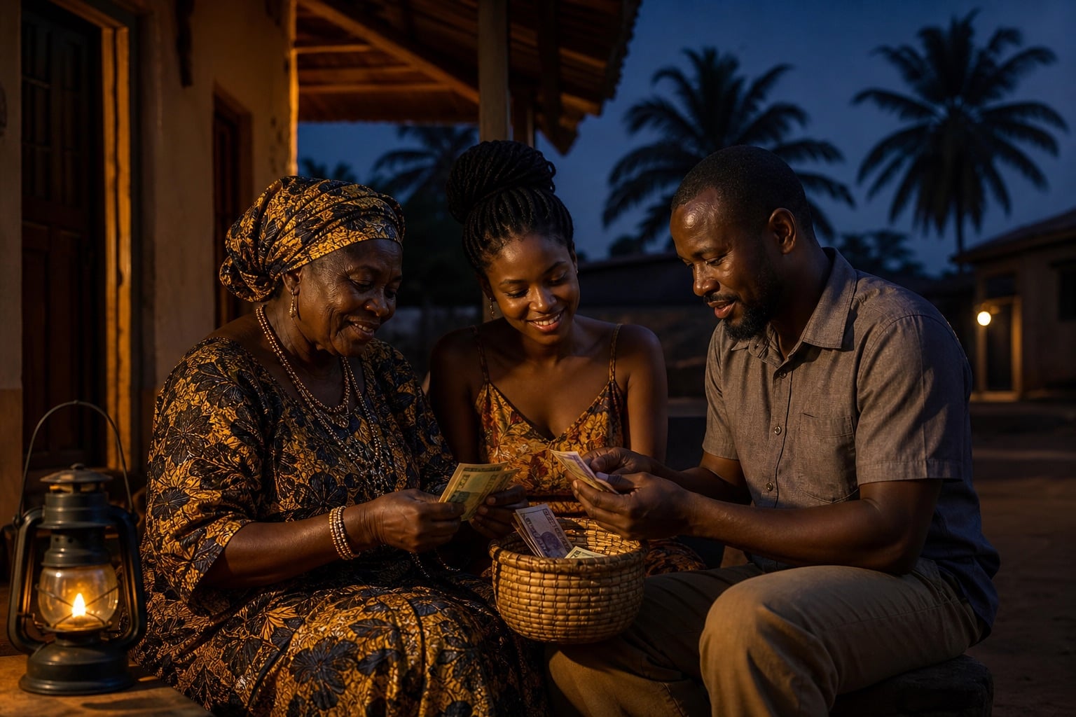 A Ghanaian family saving together
